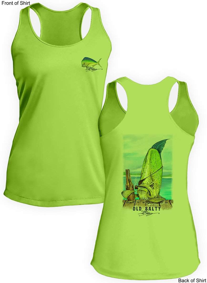 Old Salty- Ladies Racerback Tank-100% Polyester